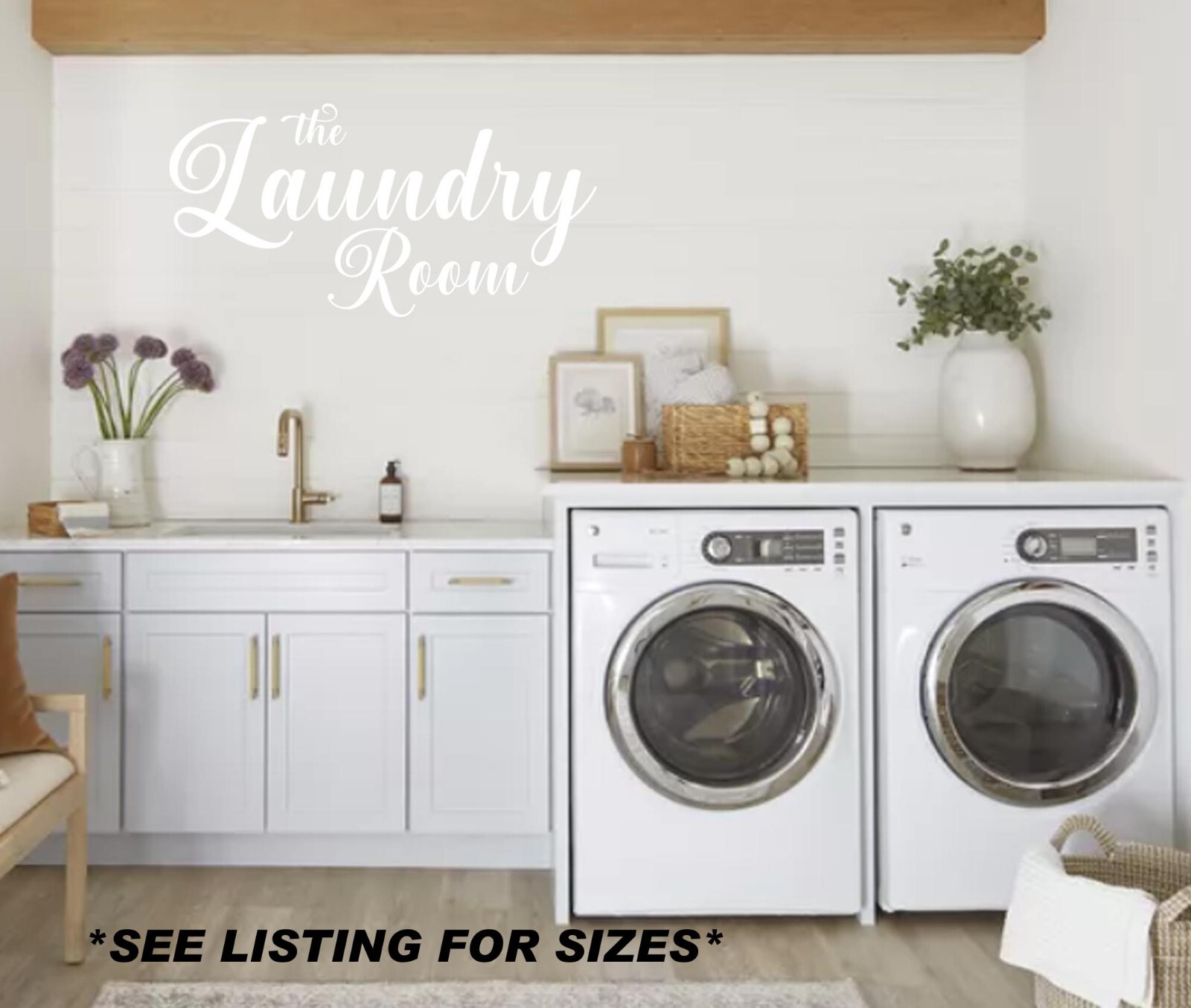 Laundry Room Door / Wall Decal Sticker, Large Sizes available-Decorative Sticker