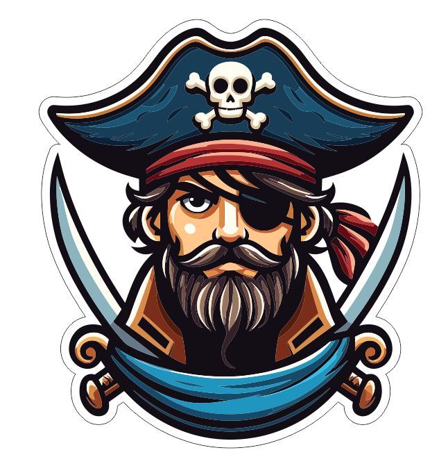 Pirate Sticker Stickers A152