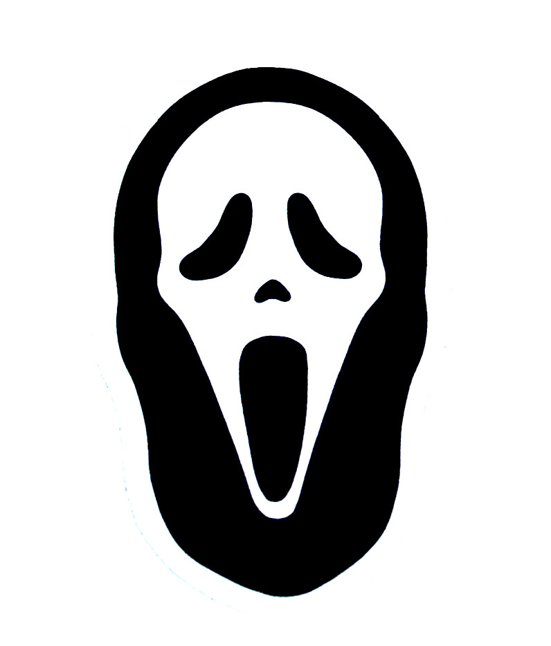 “SCREAM” Cut Sticker Decal Scary Movie Horror Film Ghost Face