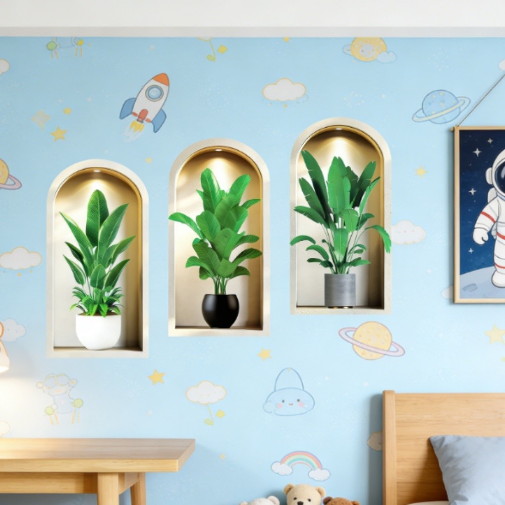 3D Wall Stickers Removable Decals Thickened PVC Removable Without Damage