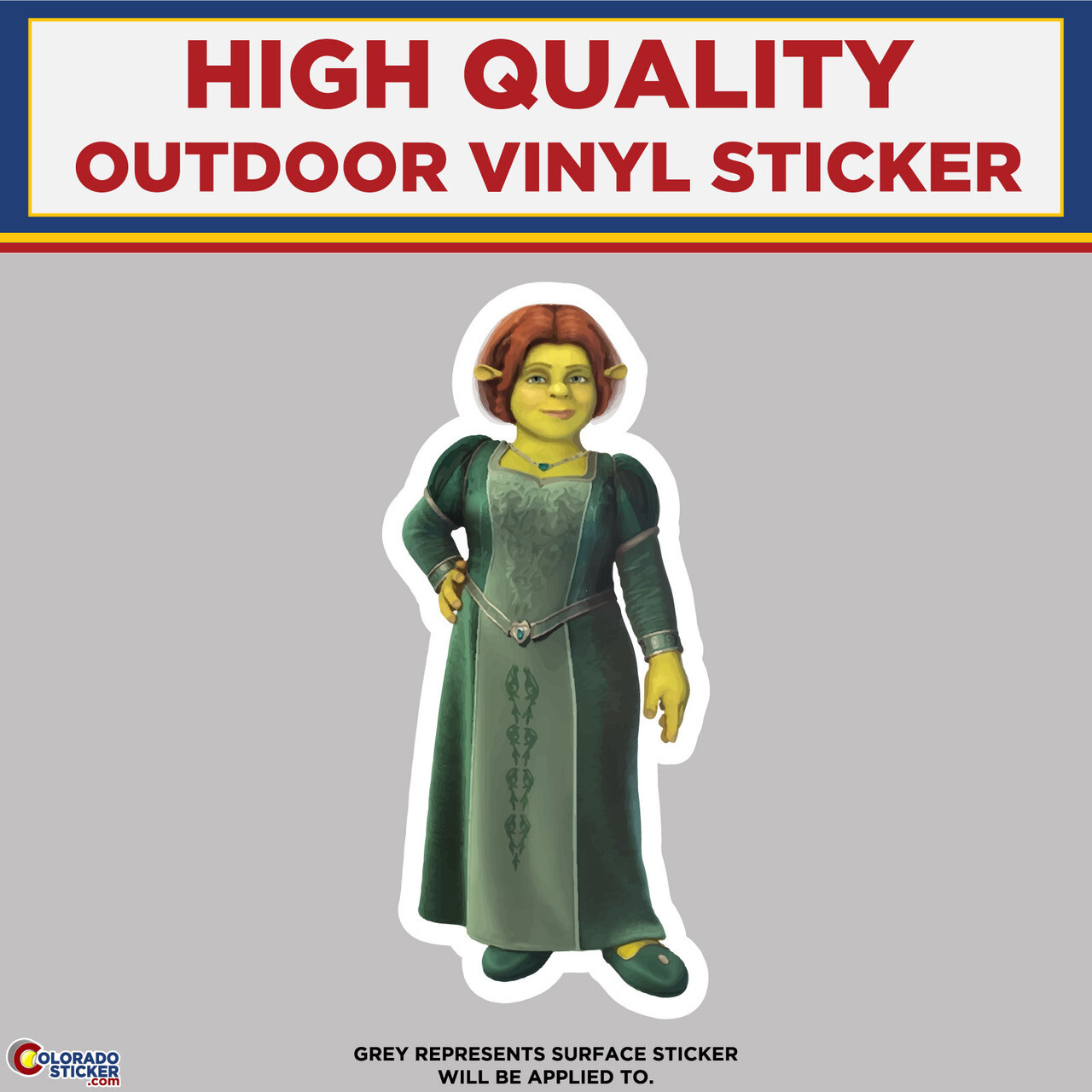 Princess Fiona From Shrek, High Quality Vinyl Stickers