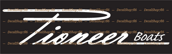 Pioneer Boats – Outdoor Sports – Vinyl Die-Cut Peel N’ Stick Decals/Stickers