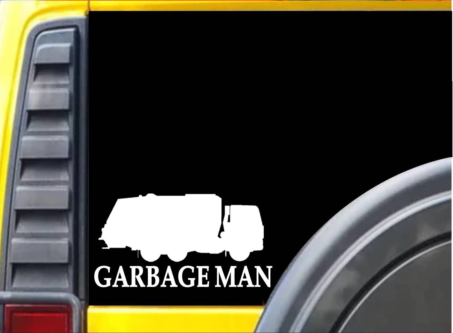Garbage Man sticker L229 8″ vinyl trash truck decal