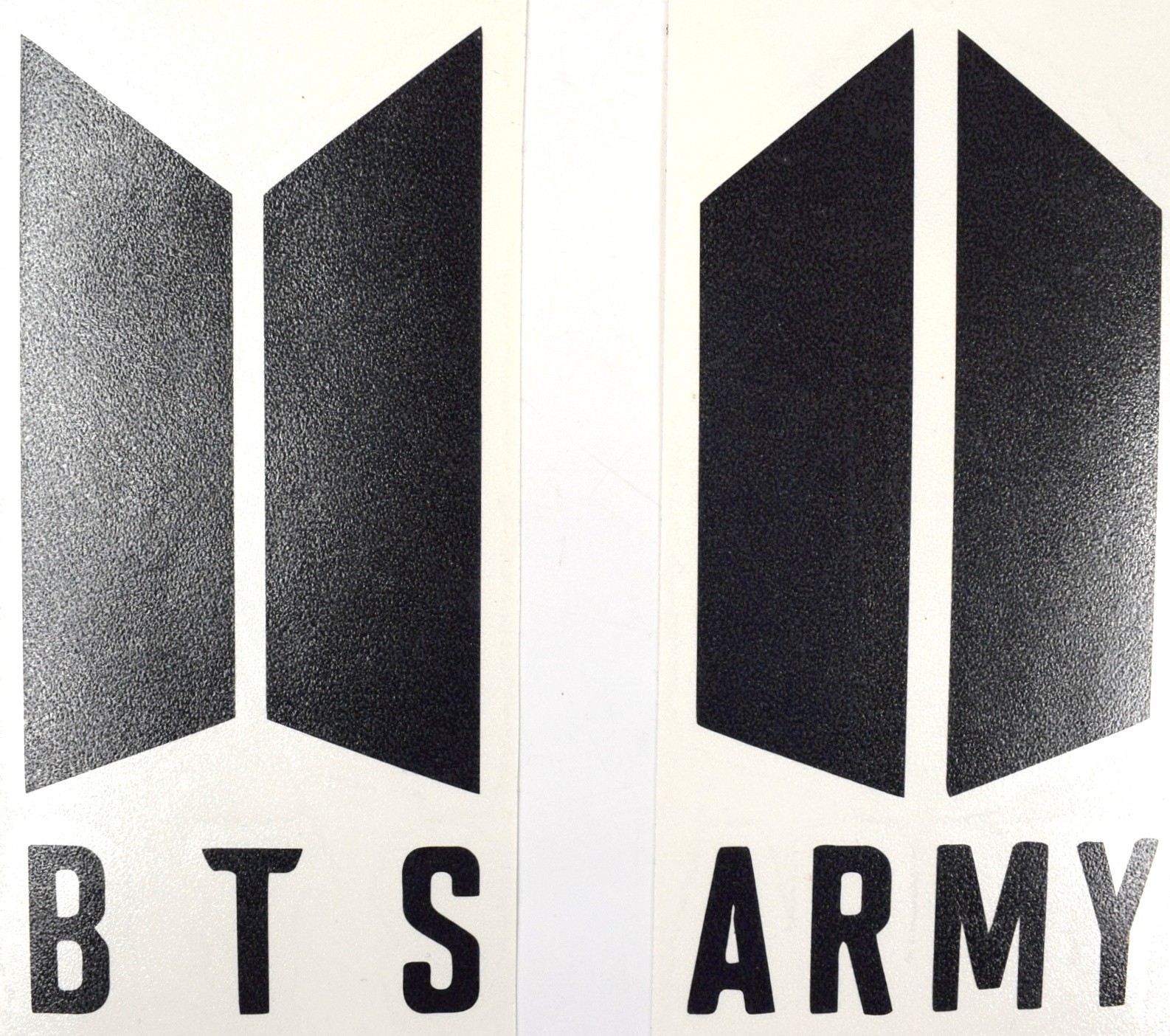 BTS + ARMY Indoor/Outdoor Decal Stickers (Matte Black) 7.5 in. x 3.5 in. U.S.A.