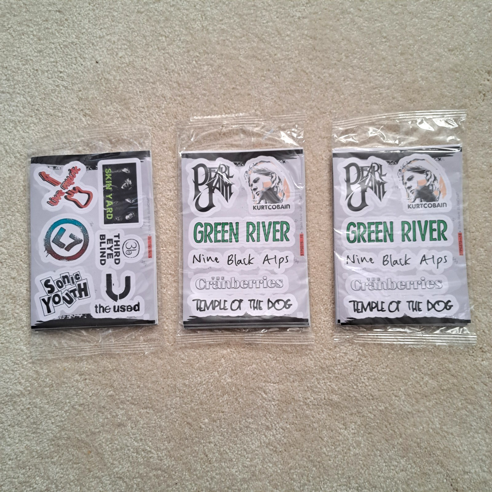 Bulbacraft 3 packs Grunge Stickers, 90’S Grunge Music, Rock Stickers, Rock Band