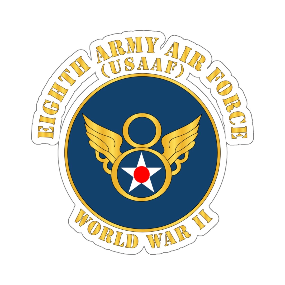 Kiss-Cut Stickers – AAC – 8th Air Force – WWII – USAAF x 300