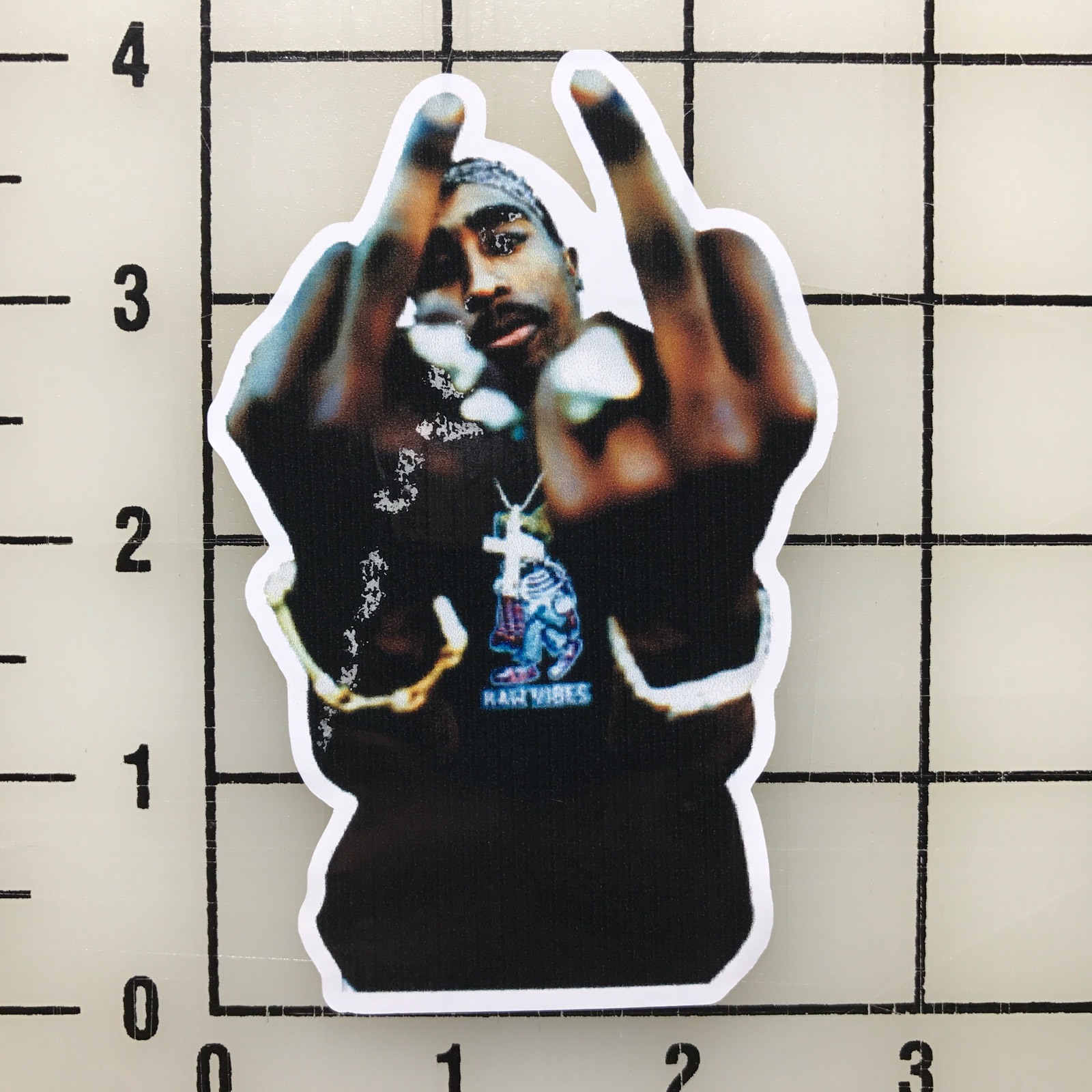 Tupac Shakur 2pac Makaveli 4″ Tall Multi-Color Vinyl Decal Sticker – BOGO