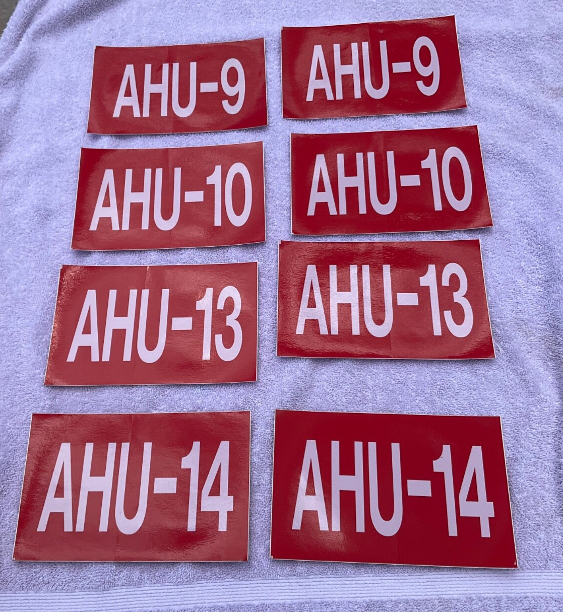 Lot of 8 Stickers Decal Vinyl Sticker Roof Top Unit RTU HVAC
