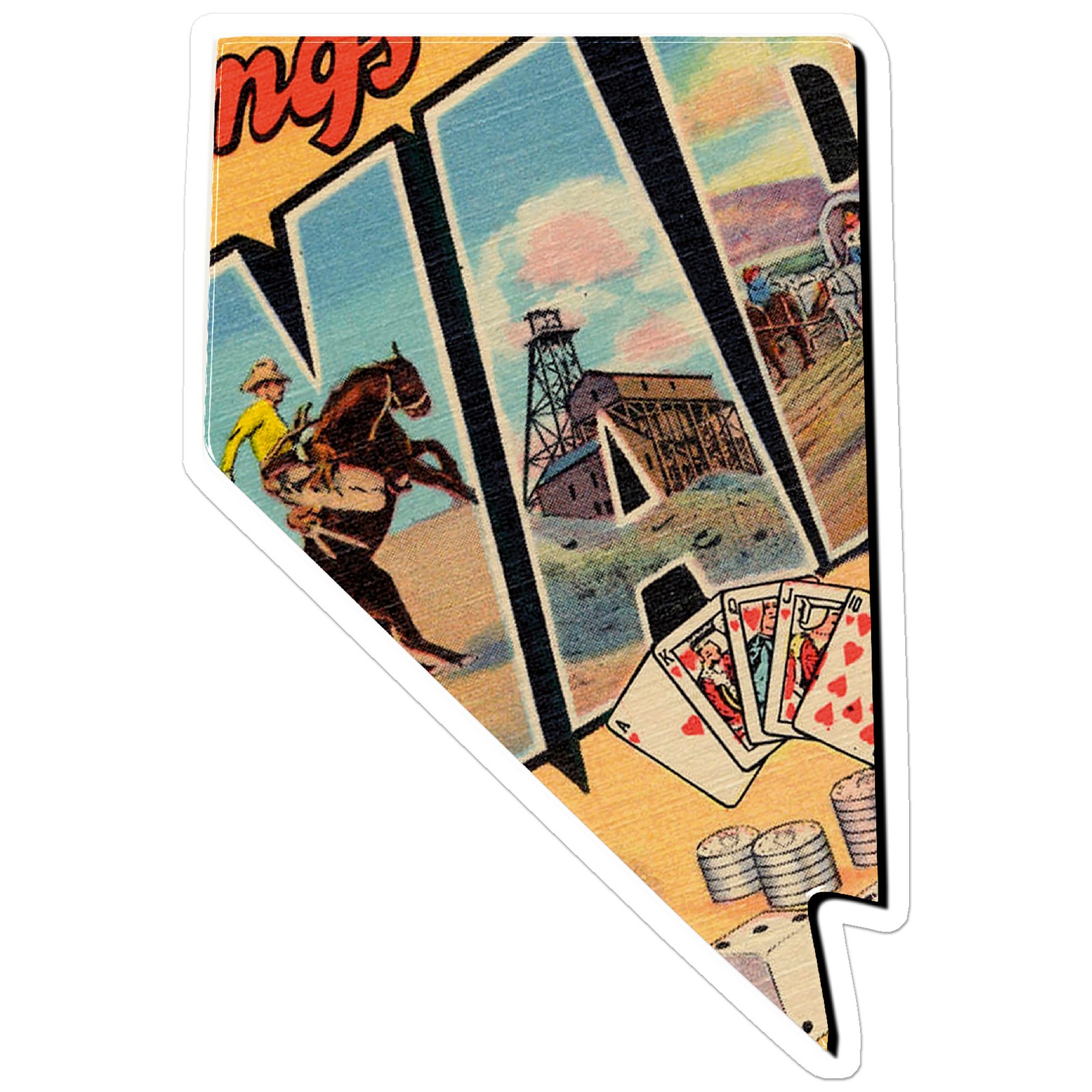 Vintage Nevada Map – Vinyl Decal Sticker – Car Window Laptop – ebn8875