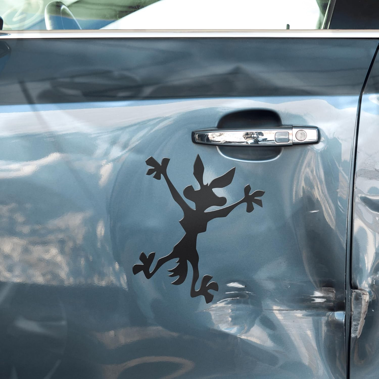 Wile E Coyote Crash Decal Sticker – Funny Vinyl Dent Cover for Cars (Various Siz