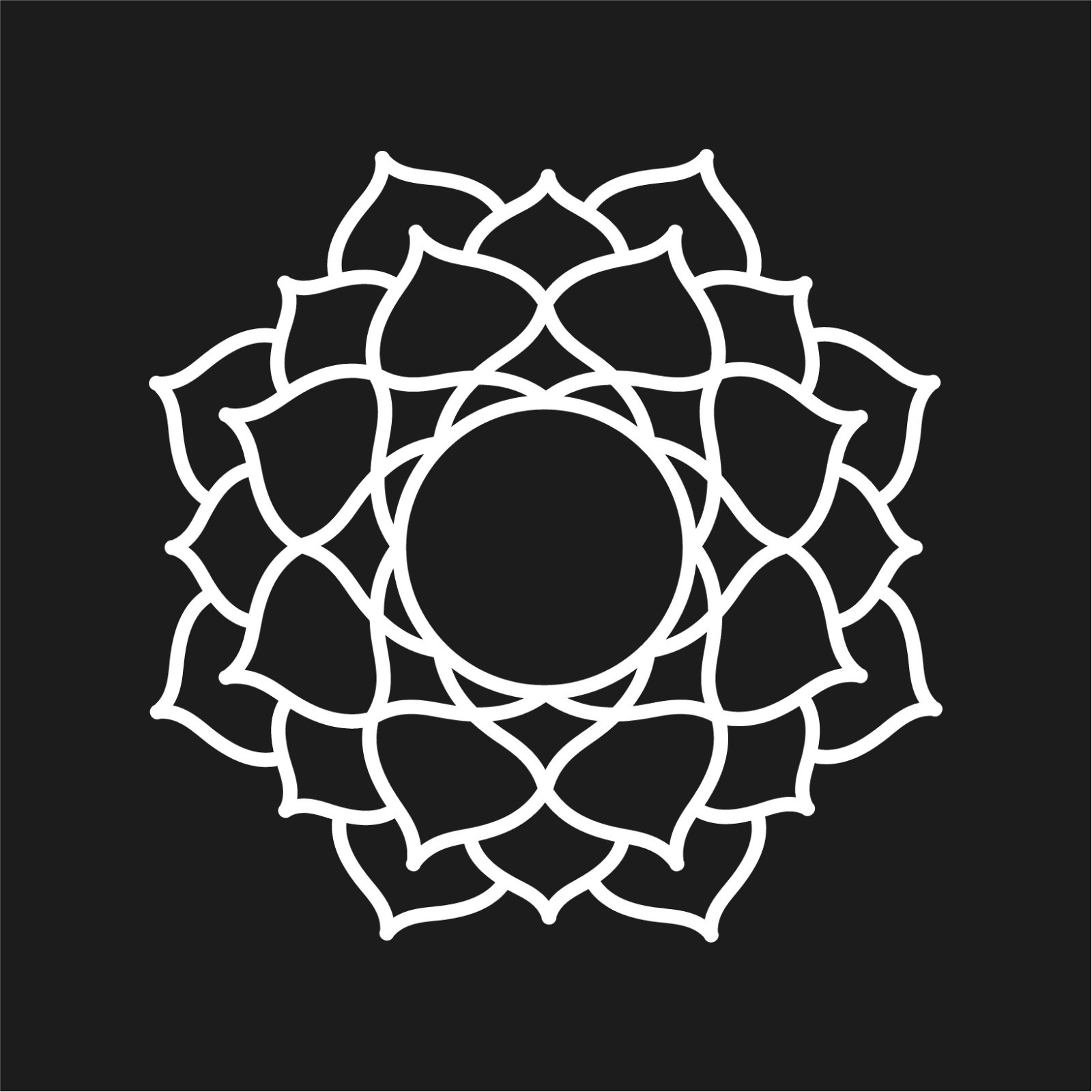 Sahasrara Symbol Crown Chakra Lotus Mandala Vinyl Decal Sticker Sacred Geometry
