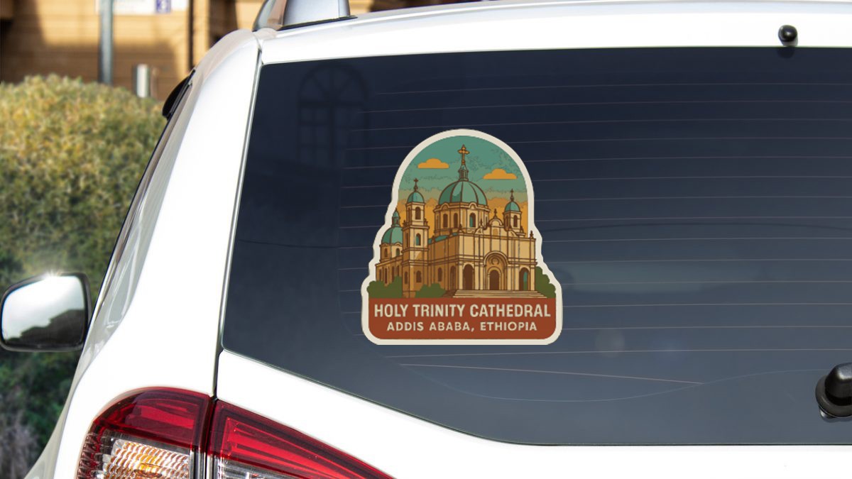 Addis Ababa Holy Trinity Cathedral Ethiopia Sticker Decal Vinyl Landmark