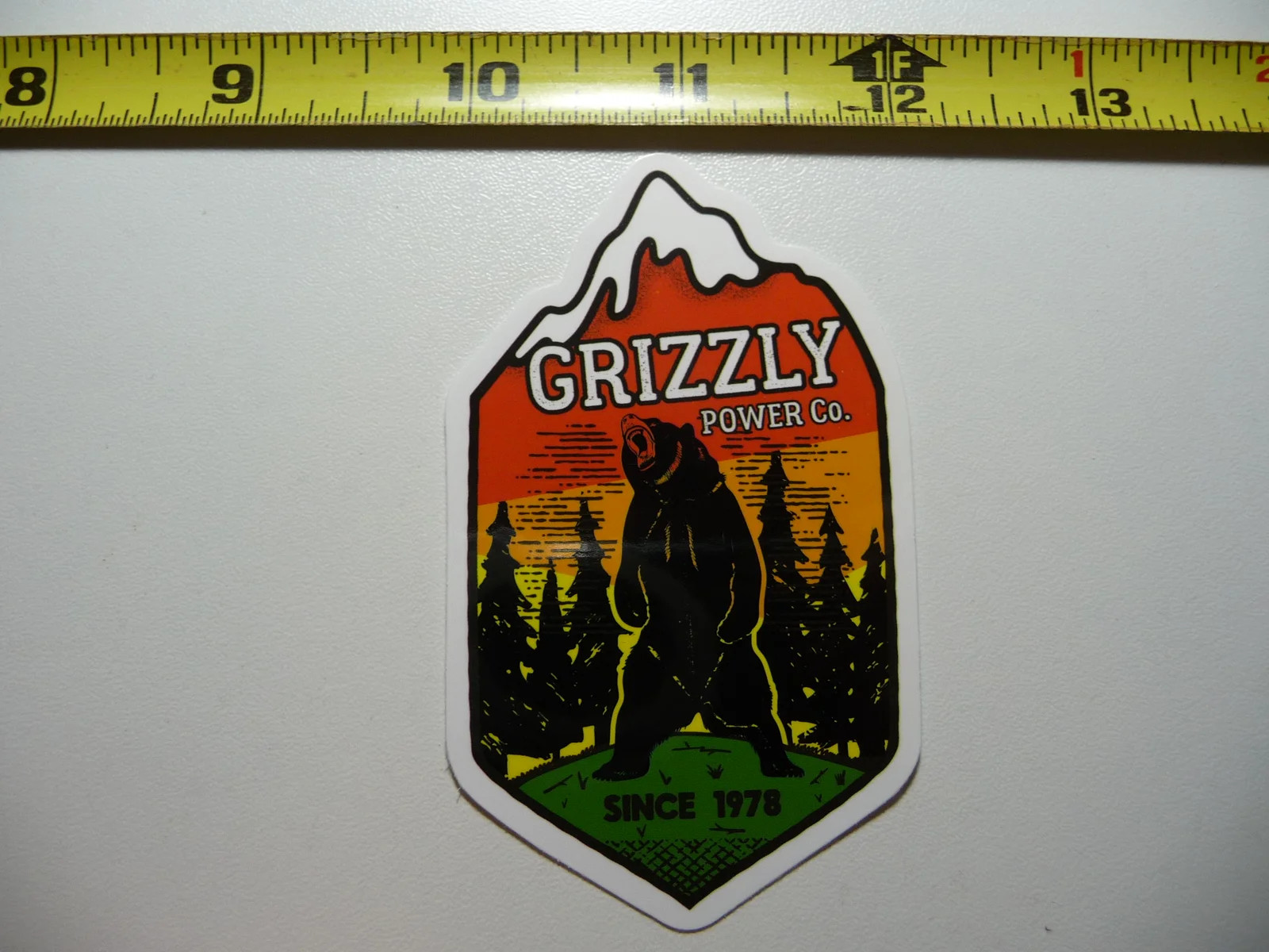 GRIZZLY POWER COMPANY SMALL STICKER DECAL CAMPING S HIKING NATURE ADVENTURE
