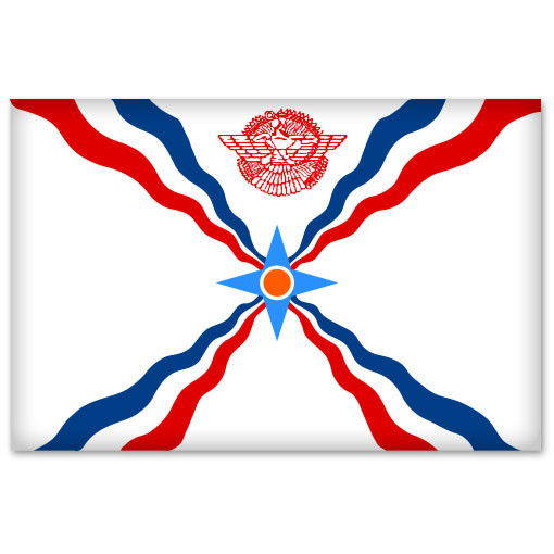 Assyrian Flag car bumper sticker window decal 5″ x 3″