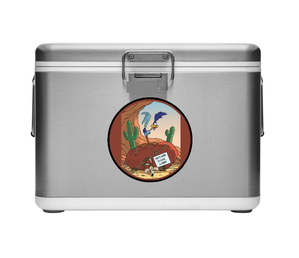Wiley Roadrunner – Leave A Mark – 4″ Handmade Vinyl Decal Vehicle Laptop Cooler