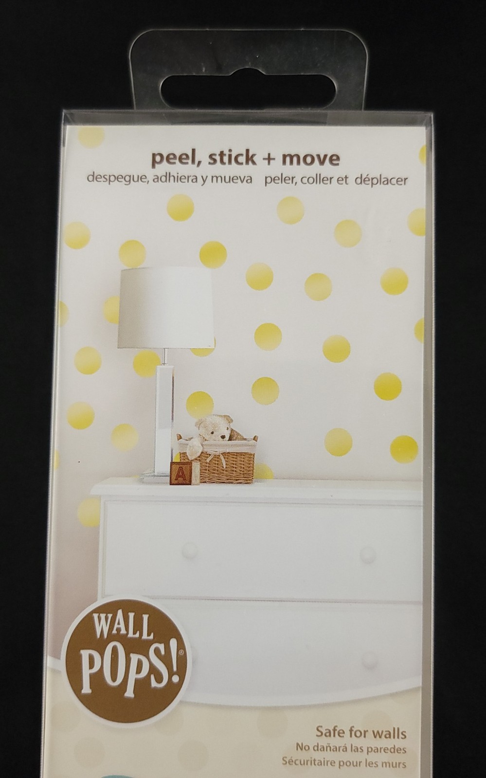 WallPops Confetti Dots Metallic Gold 64 Peel Stick Move Decorative Stickers