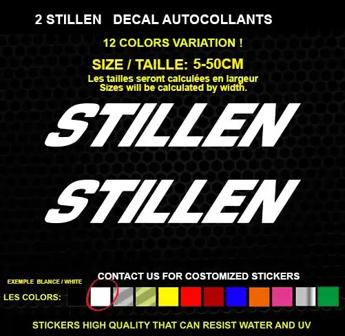2 STILLEN sticker Genuine decal sticker WATERPROOF STICKERS