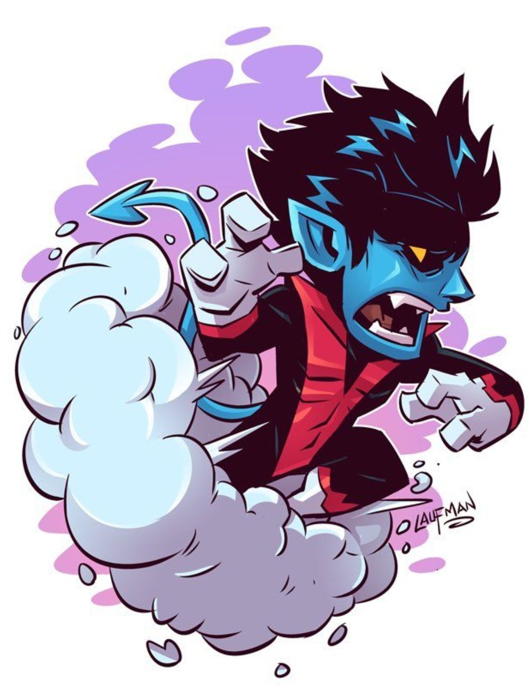X-MEN’S X NIGHTCRAWLER X VYNIL HIGH-GLOSS DIE-CUT STICKER 3X2 INCH STICKER X