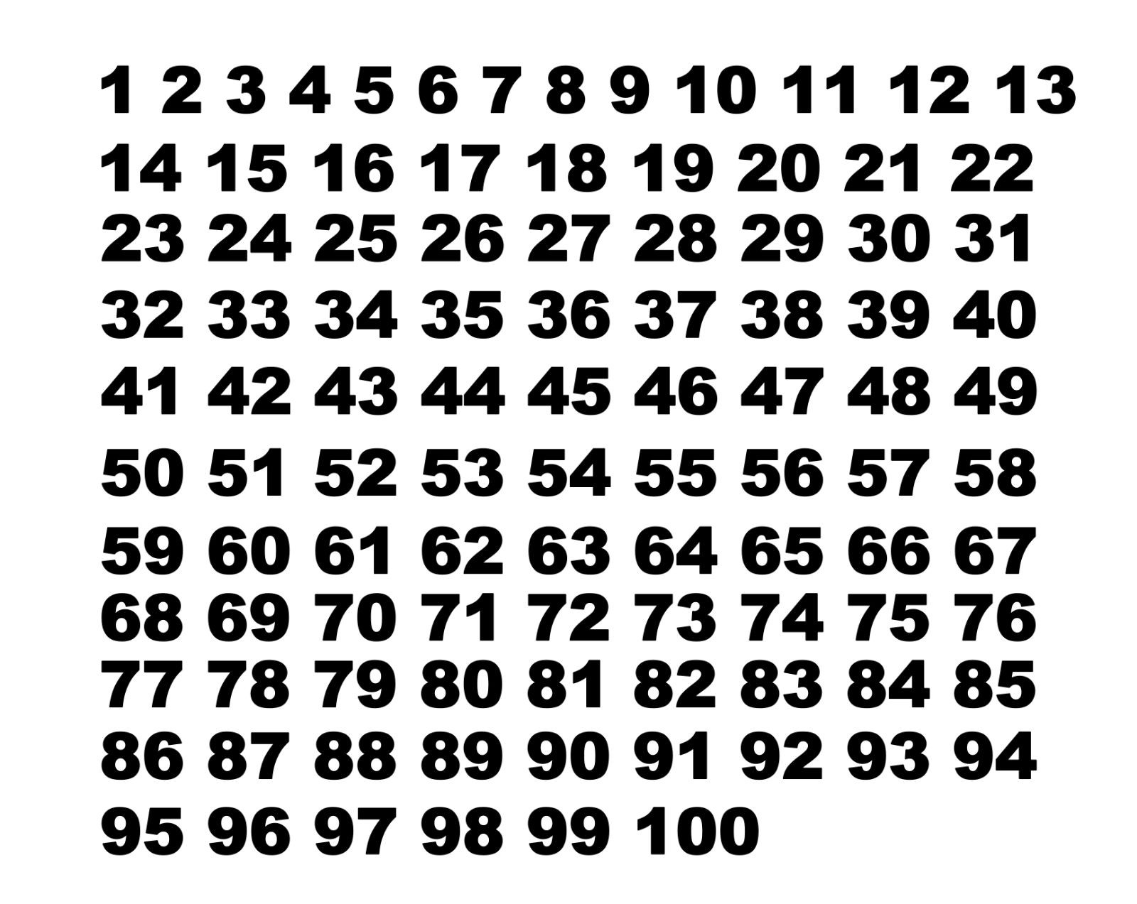 1 – 100 Numbers Set Vinyl Decals Helmet Sport Stickers Select Color & 1/2″ – 2″