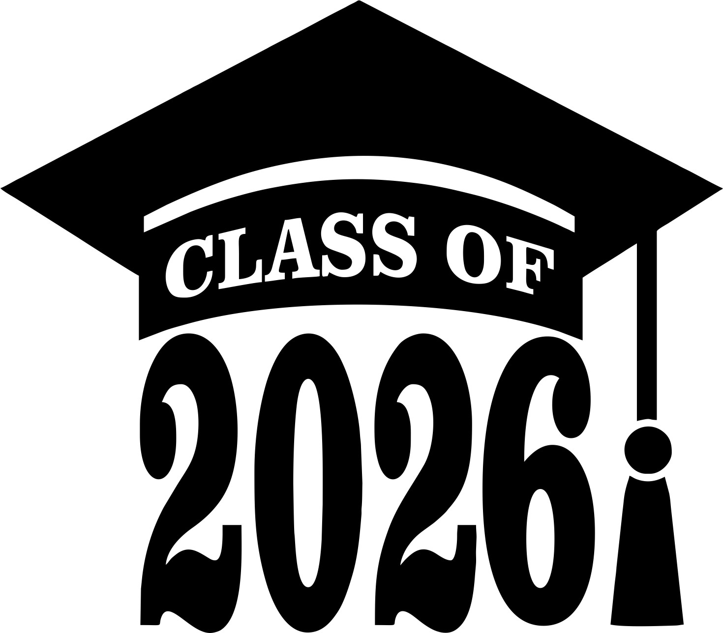 Class of 2026 Vinyl Decal Sticker Car Auto SUV Truck Window Bumper Wall Laptop