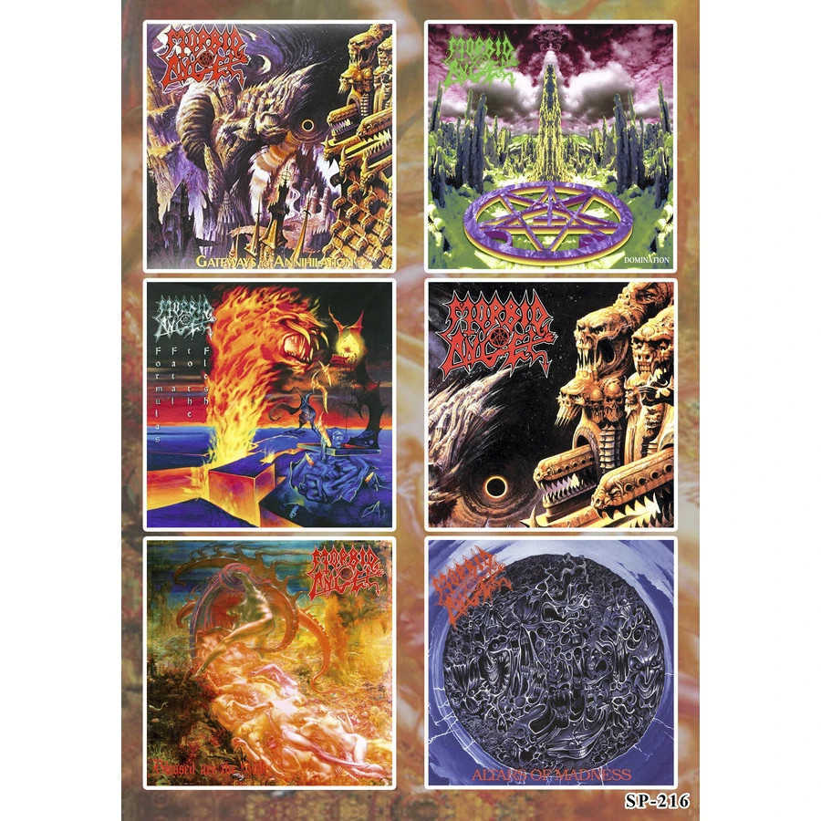 Morbid Angel Albums Sticker Pack | Altars of Madness Domination Death Metal Band