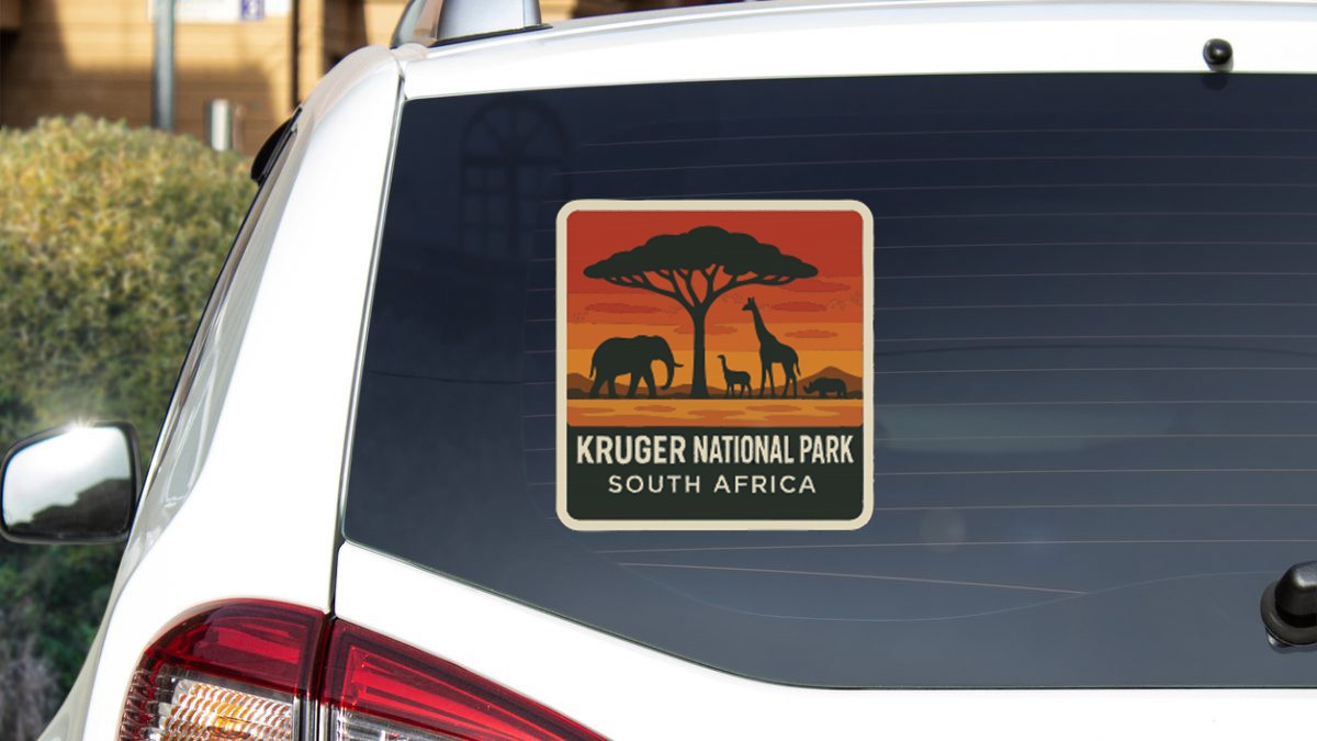 Kruger National Park South Africa Sticker Decal Vinyl Die-Cut Symbolic Landmark
