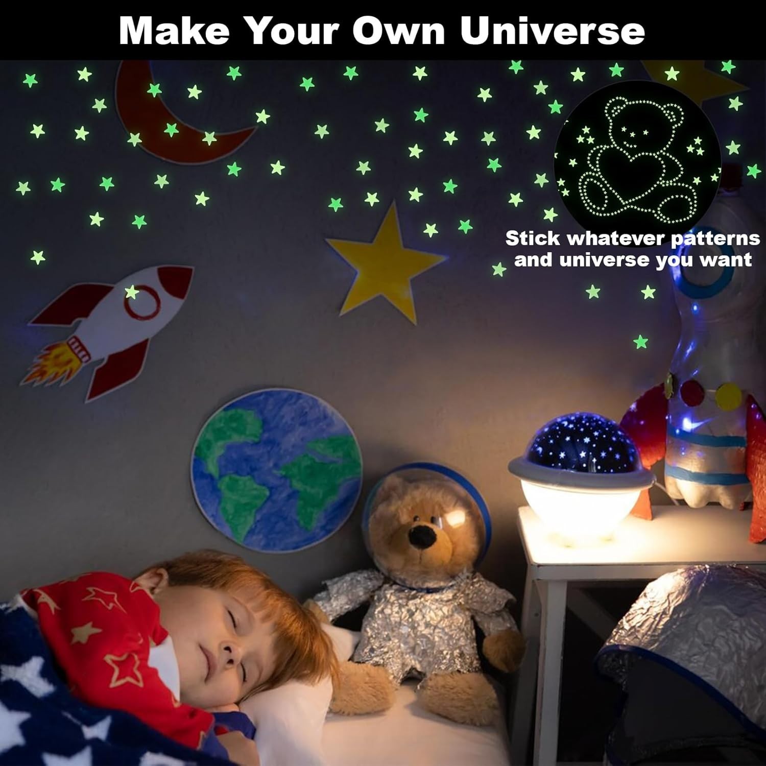 MAQIHAN 200 Glow in The Dark Stars for Ceiling – Glowing and Mix Color