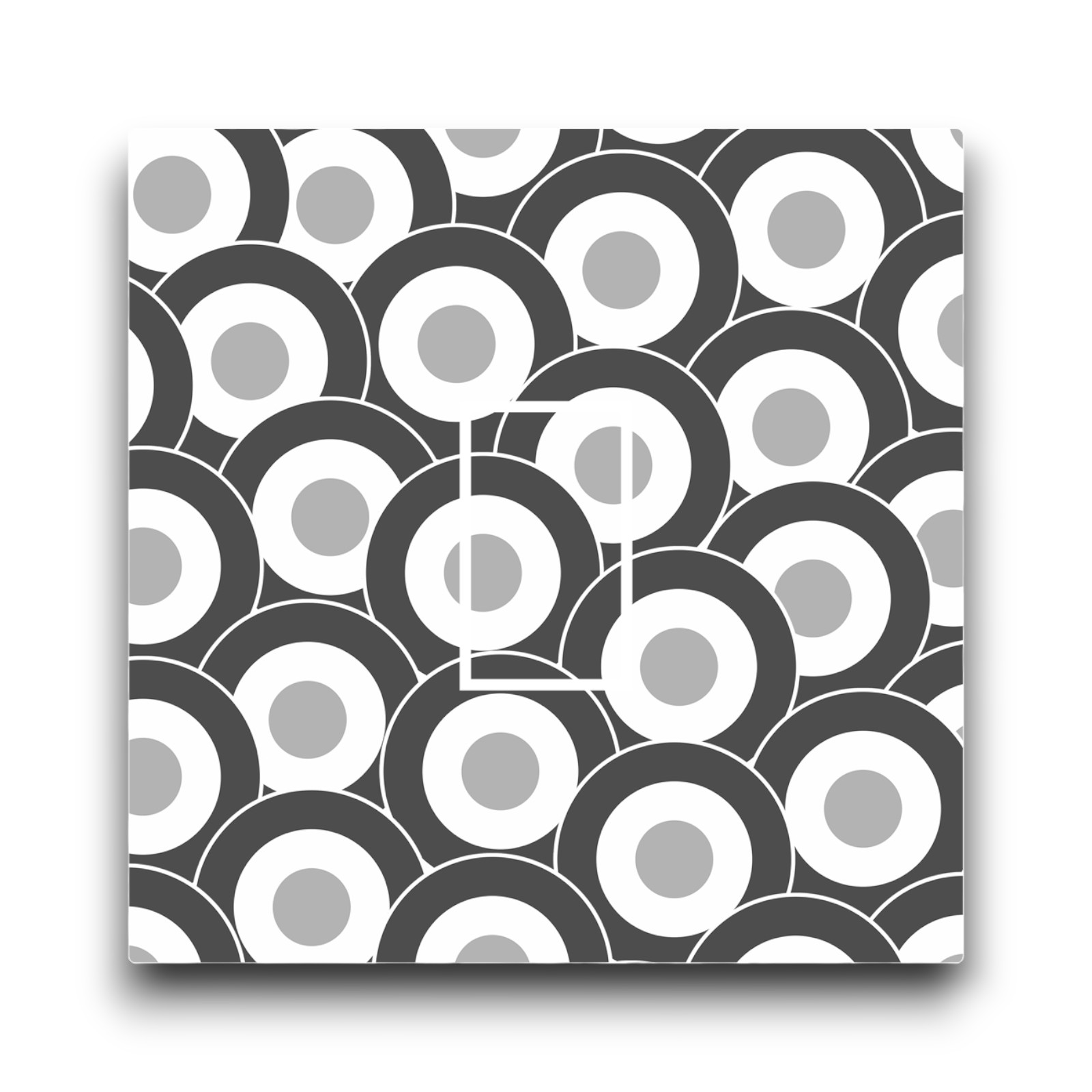 Grey RAF Mod Target Sticker Bomb Light Switch Cover Vinyl Sticker 84x84mm