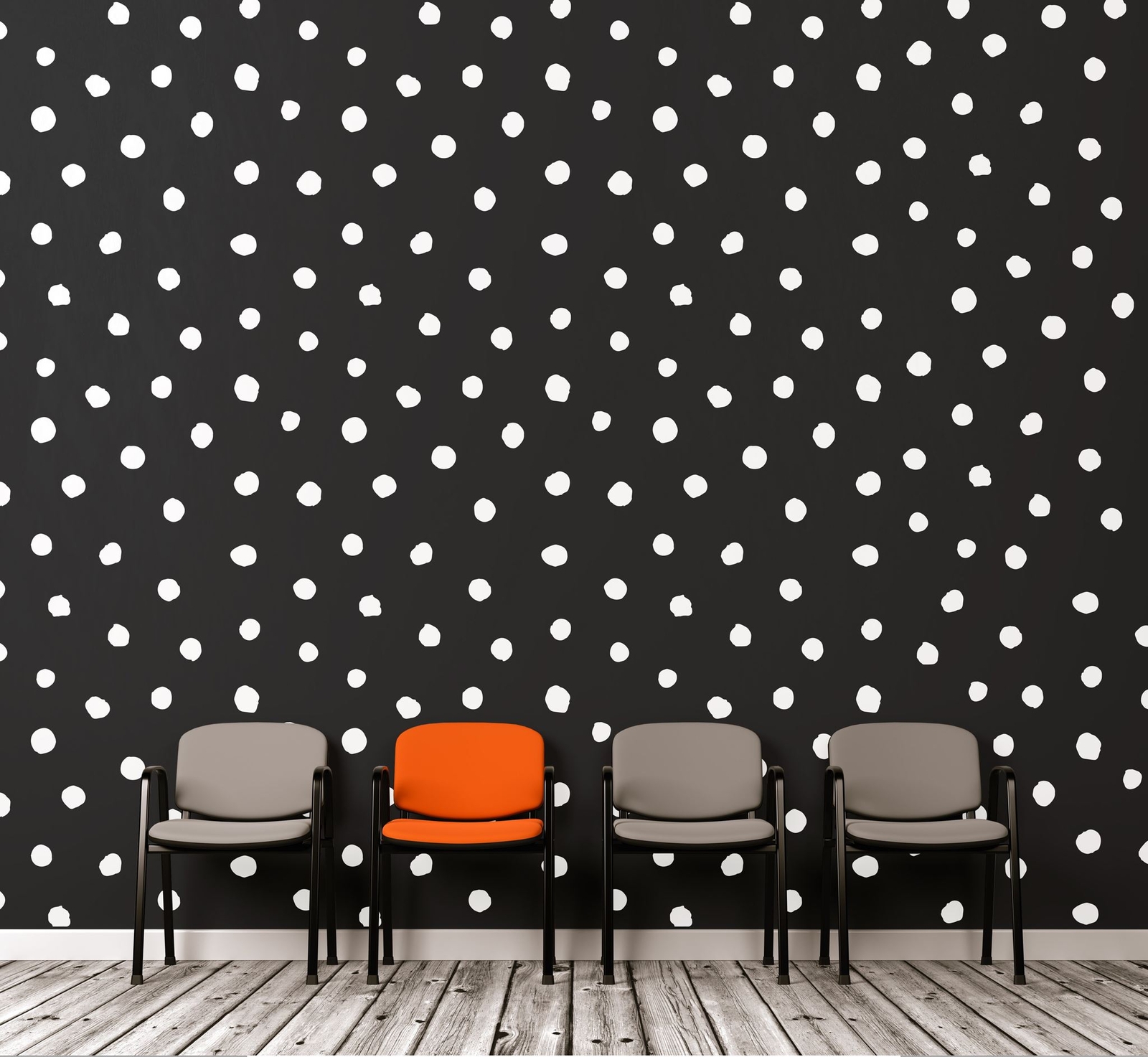 Circle Polka Dots Pattern Peel and Stick Wallpaper | Removable Wall Mural #6206