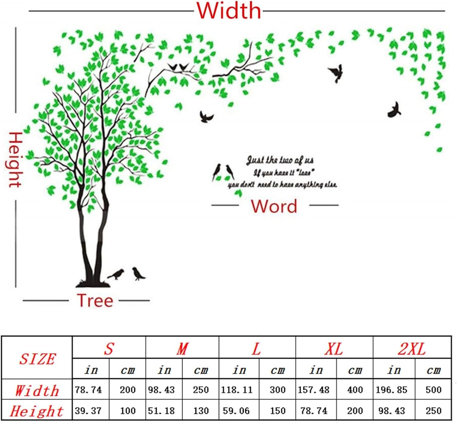 Elegant 3D Tree Wall Art – DIY Acrylic Family Tree Decal 98″x51″ Waterproof