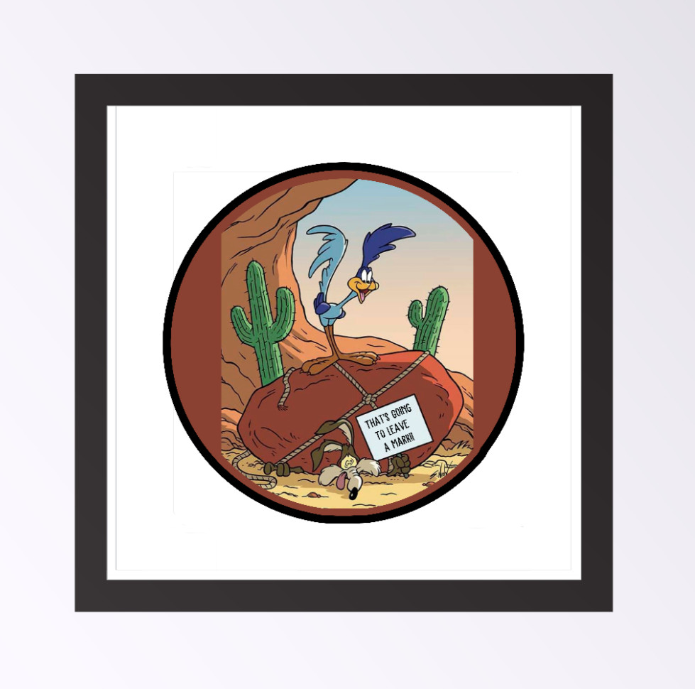 Wiley Roadrunner – Leave A Mark – 4″ Handmade Vinyl Decal Vehicle Laptop Cooler