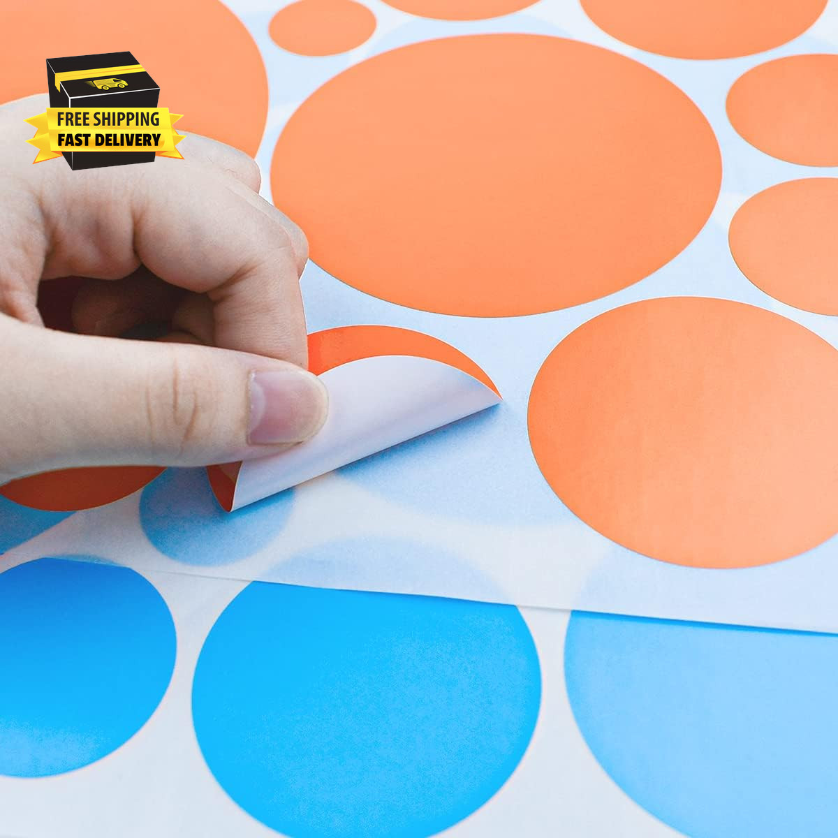 264 Pieces Polka Dot Wall Decals Circles Decals for Wall Vinyl Dots Stickers Set
