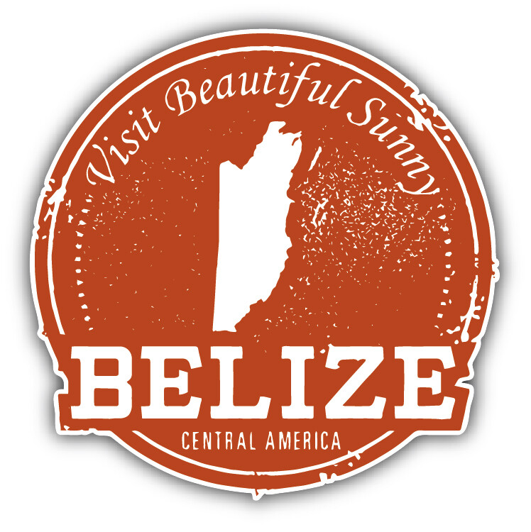 Belize Map Grunge Stamp Car Bumper Sticker Decal – “SIZES”