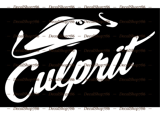 Culprit Lures – Fishing / Outdoors Sports – Vinyl Die-Cut Peel N’ Stick Decal