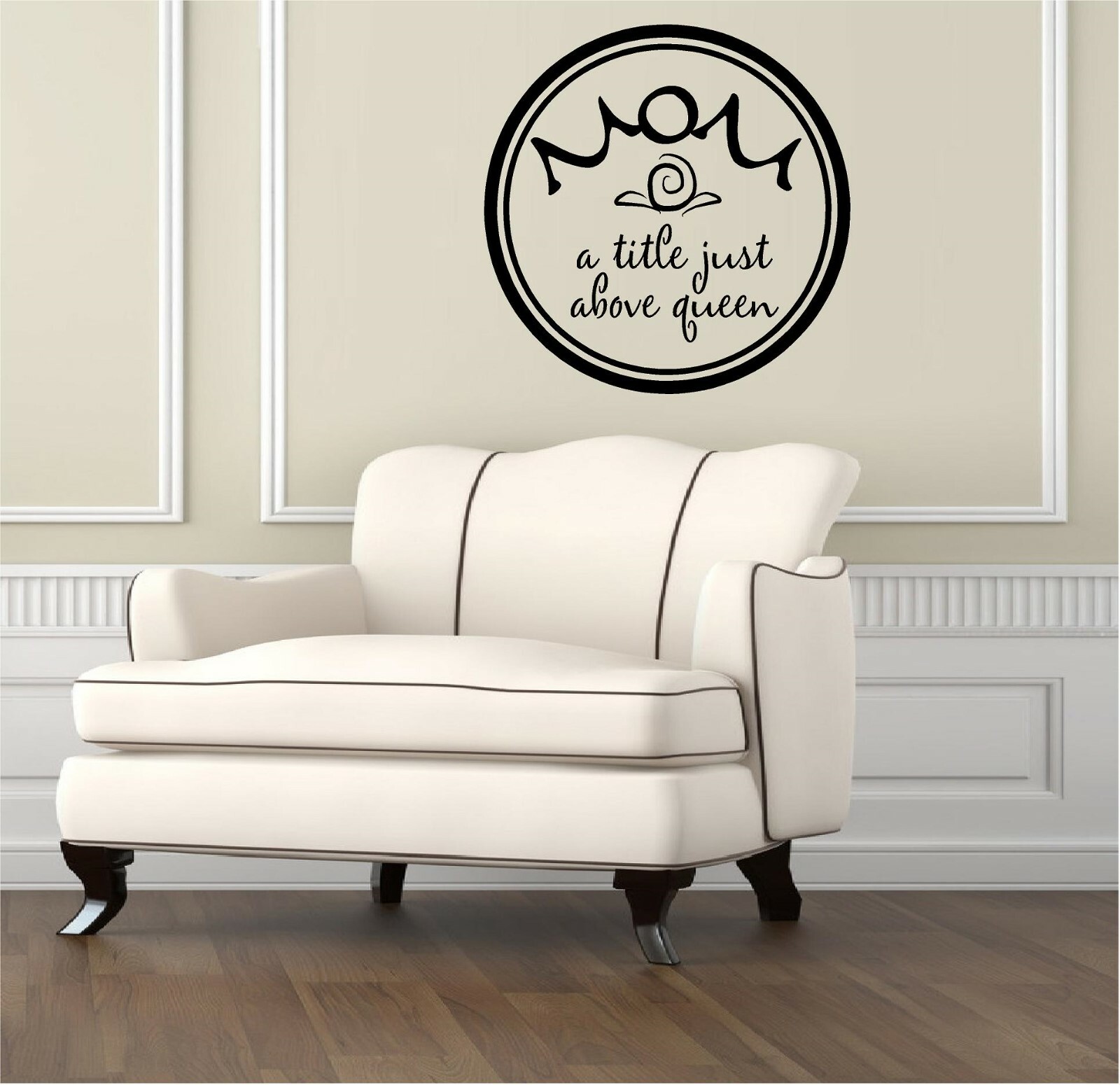 Mom a title just above Queen Vinyl Decal Home Décor 12″ x 12″