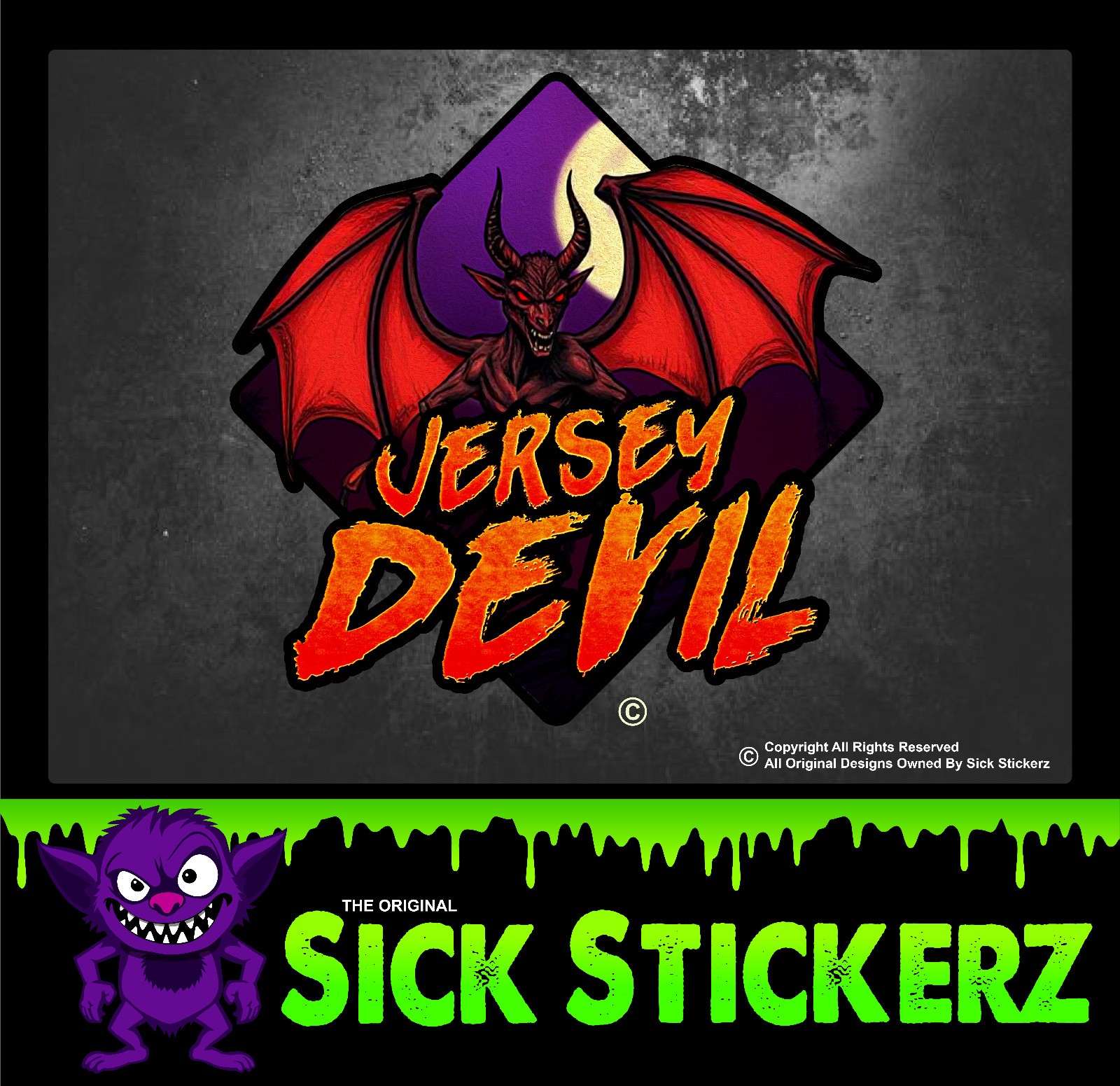 Jersey Devil Sticker Decal Cryptid Myth Legend Folklore Monster Creature Car