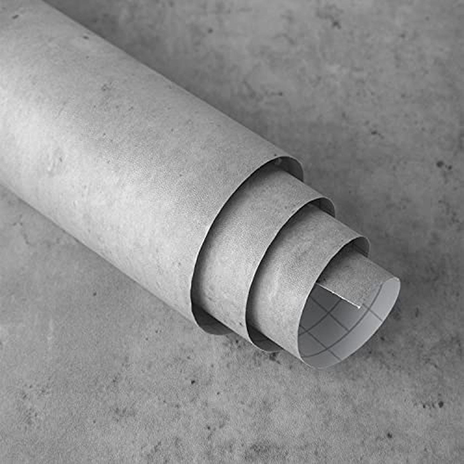 17.7″x394″ Light Grey Concrete Wallpaper Peel and Stick Wide Thick Gray Concr…