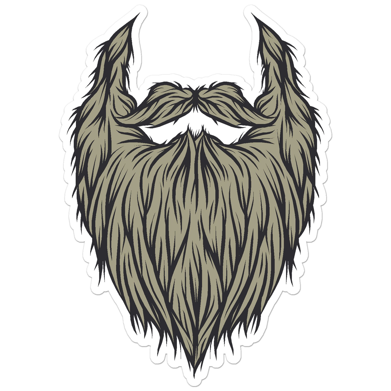 Beard Mustache – Vinyl Decal Sticker – Car Window Laptop – ebn11462