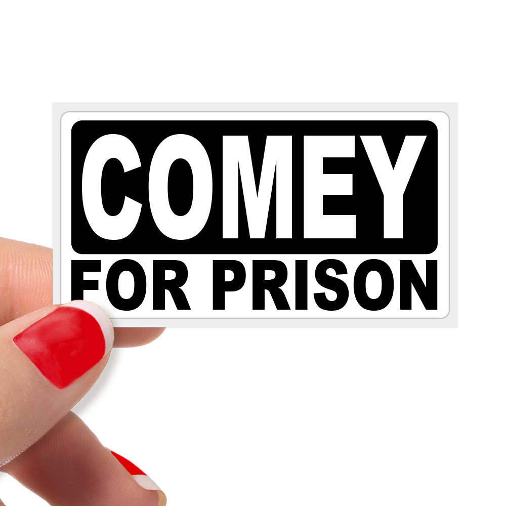 COMEY FOR PRISON – Bulk 25-250 Pack Protest Political Sticker Packs