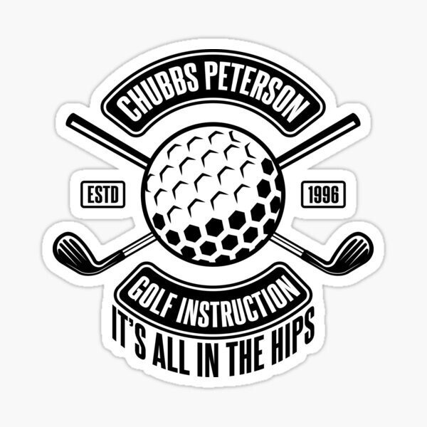 Happy Gilmore, Chubbs Peterson Professional Golf Instruction, Vinyl Sticker