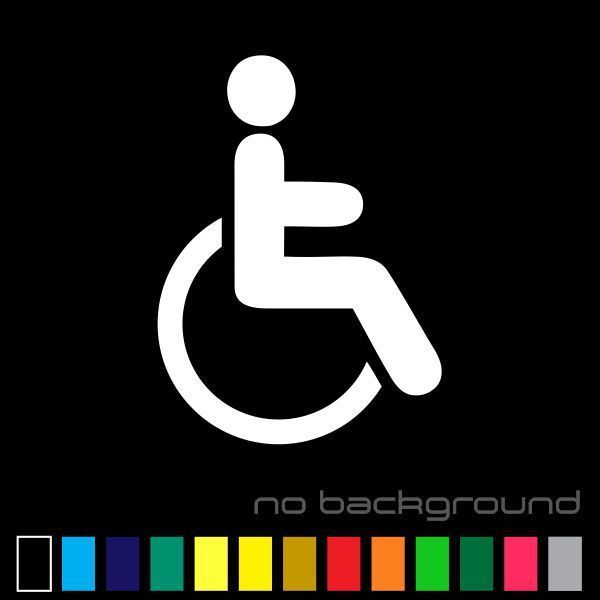 Handicap Sticker Vinyl Decal – Disability Wheelchair Car Lift Van Window Bumper