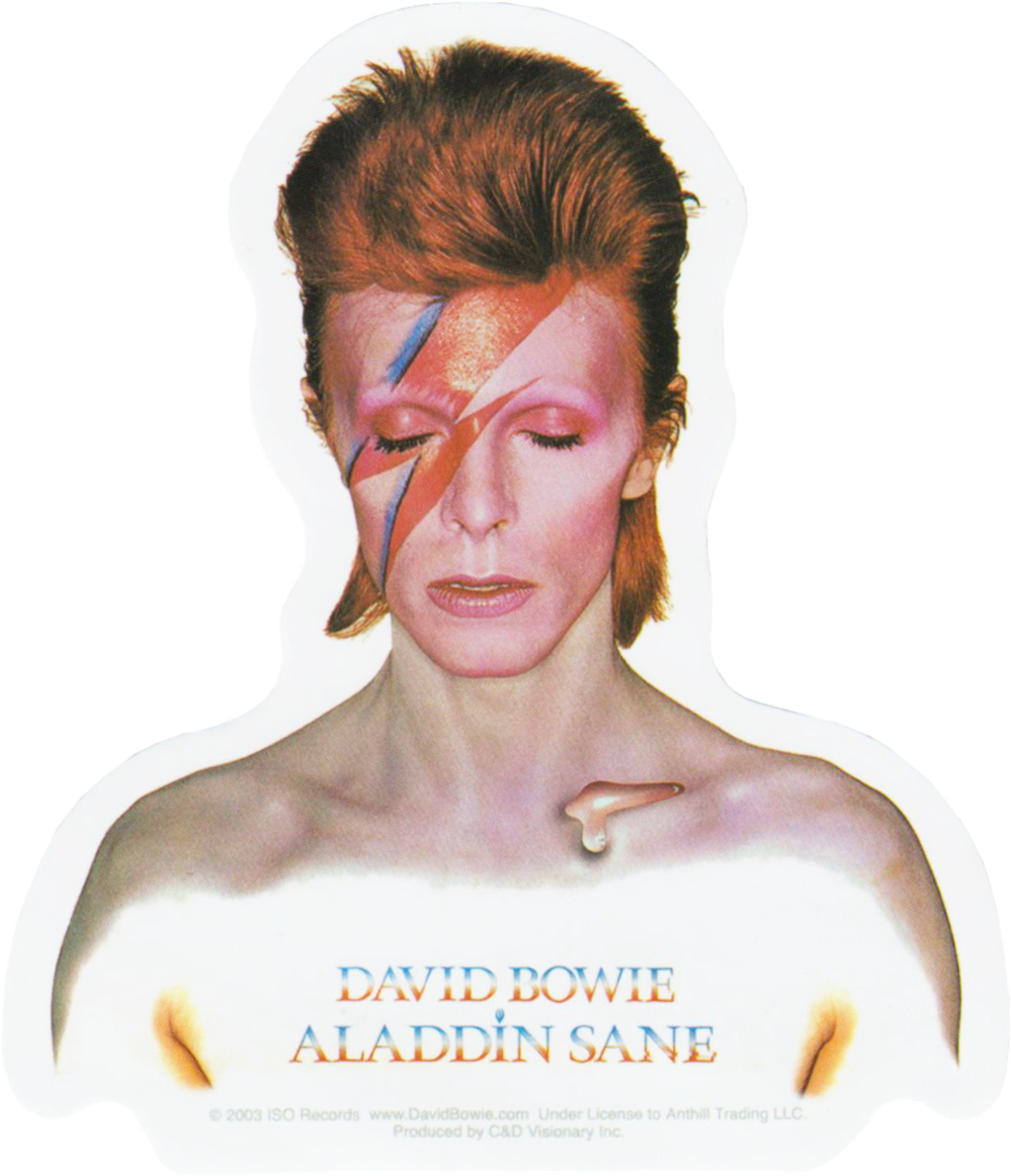 Sticker – David Bowie Aladdin Sane Album Cover 1980s Rock Music Band Retro 5″