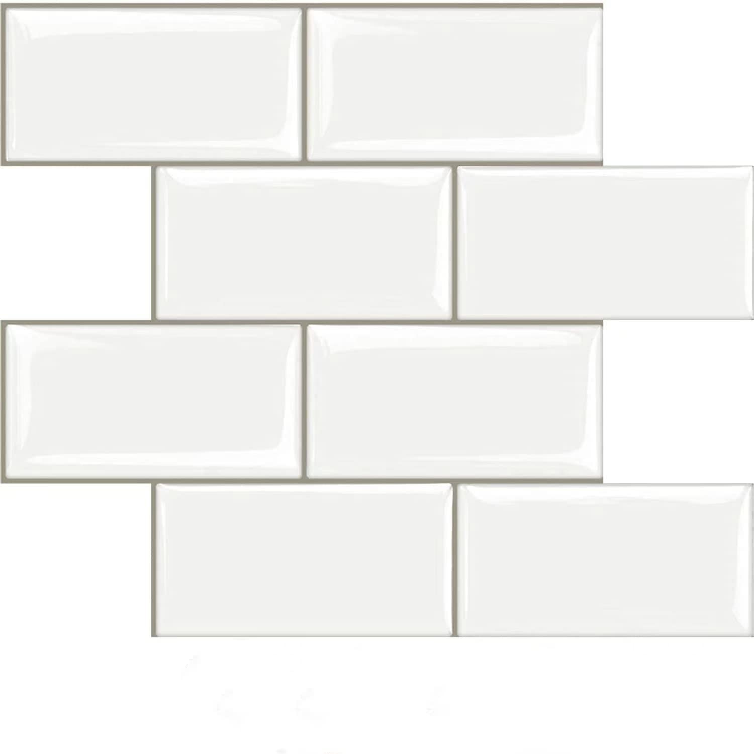 10-Sheet Peel and Stick Subway Tile, Stick on Tiles Backsplash for Kitchen & …