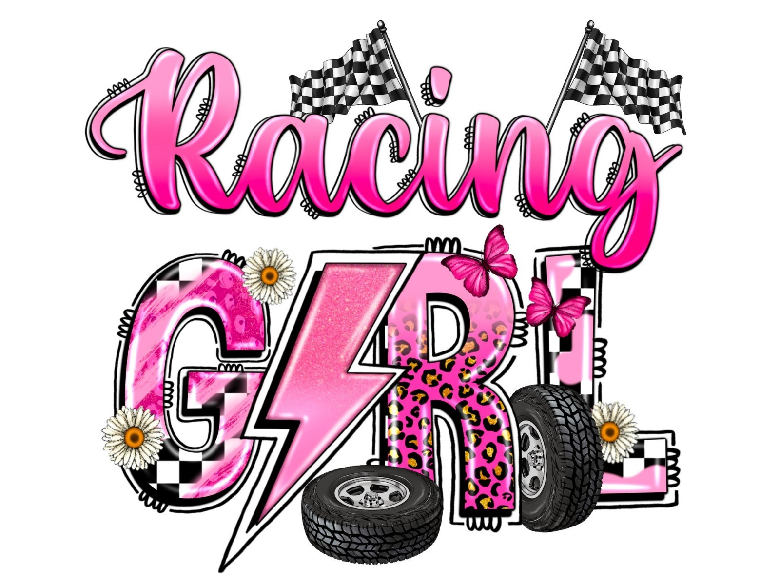Racing Girl Sticker Decal