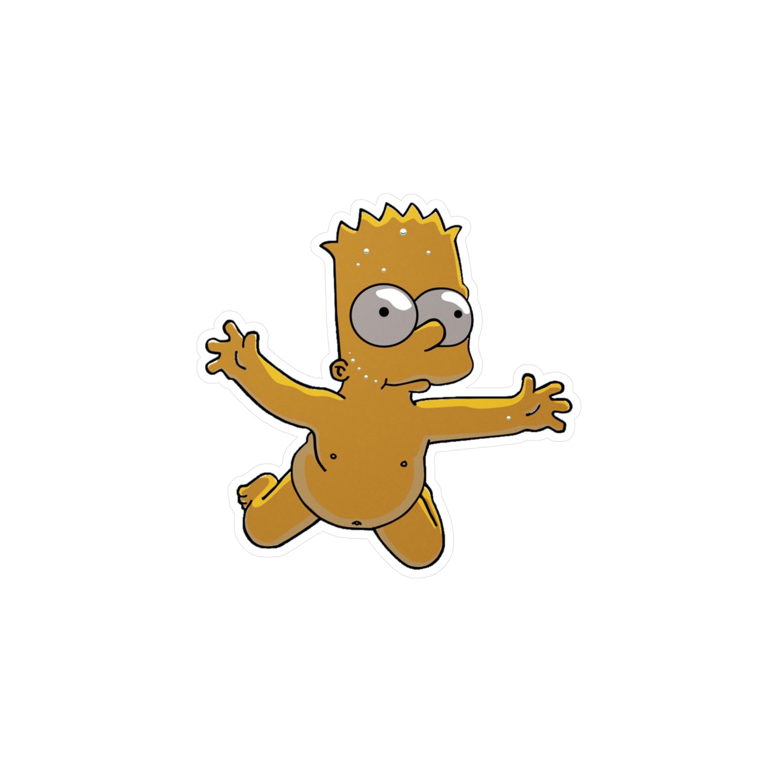 Nirvana Nevermind Simpsons parody, Nirvana, Kurt Cobain, Rock Band, Sticker