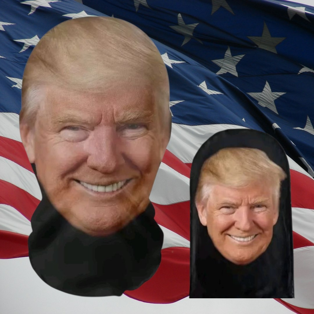 🎇 President Donald Trump Seethru Pullover Mask Mesh Full Face Halloween Costume