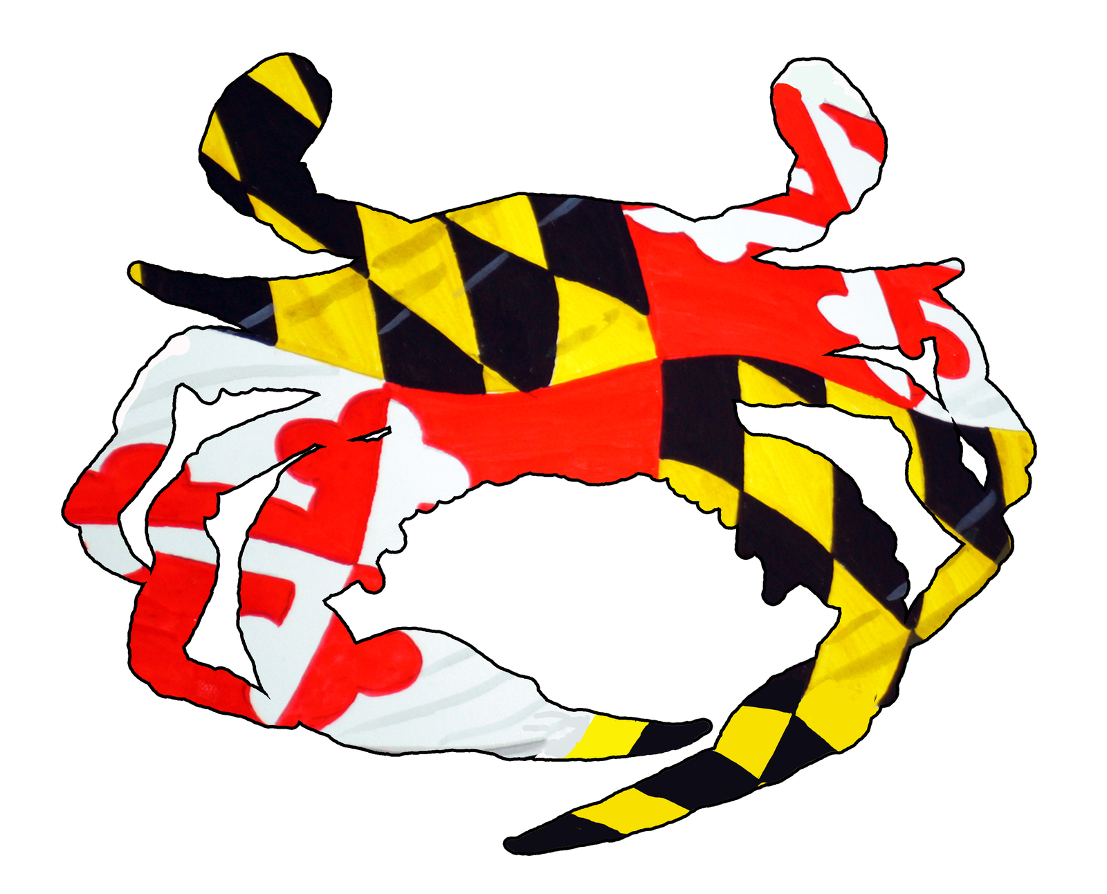 Maryland Flag Blue Crab Vinyl Decal Sticker – Car Tuck SUV Cooler Tumbler