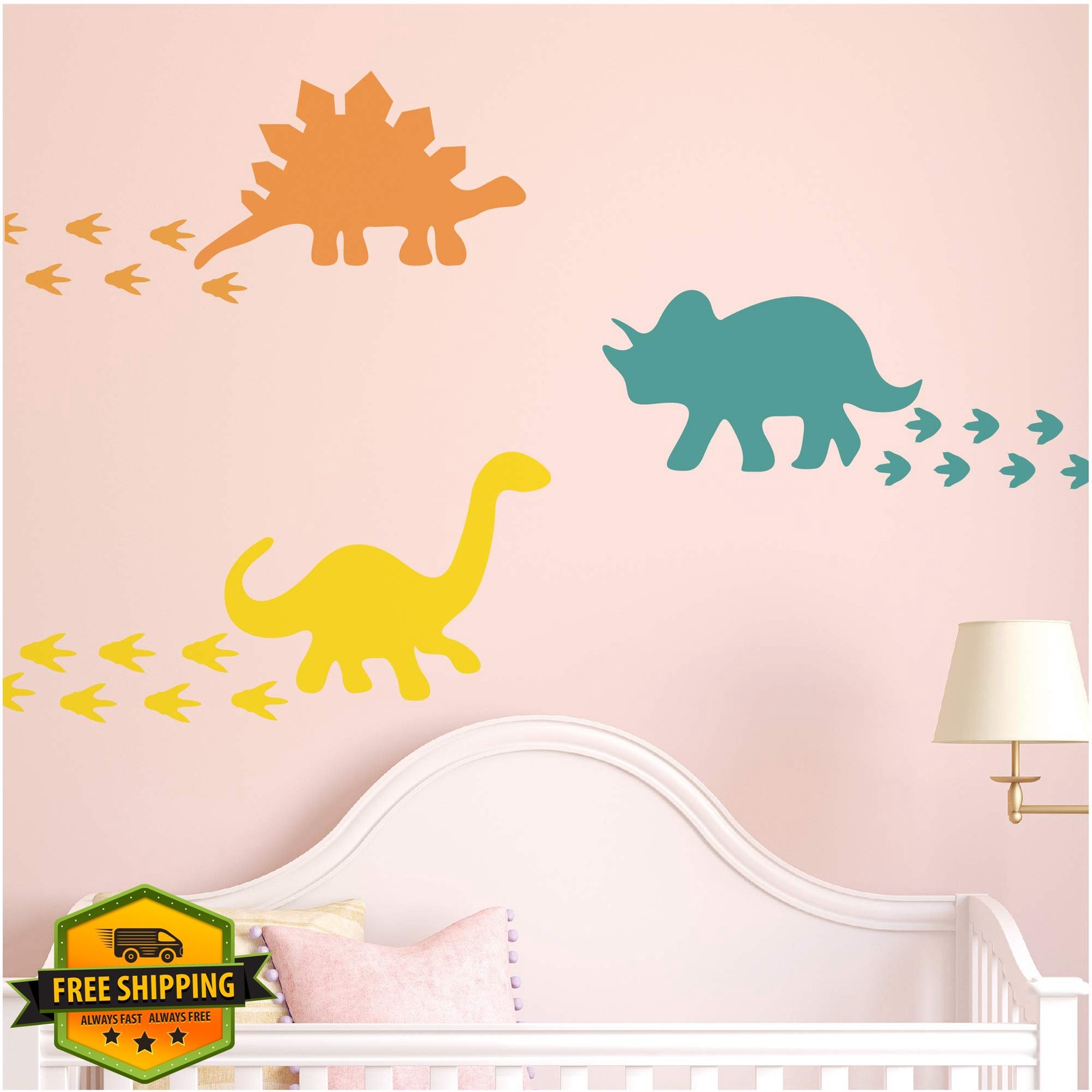 GULIGULI Dinosaur Footprint Decals