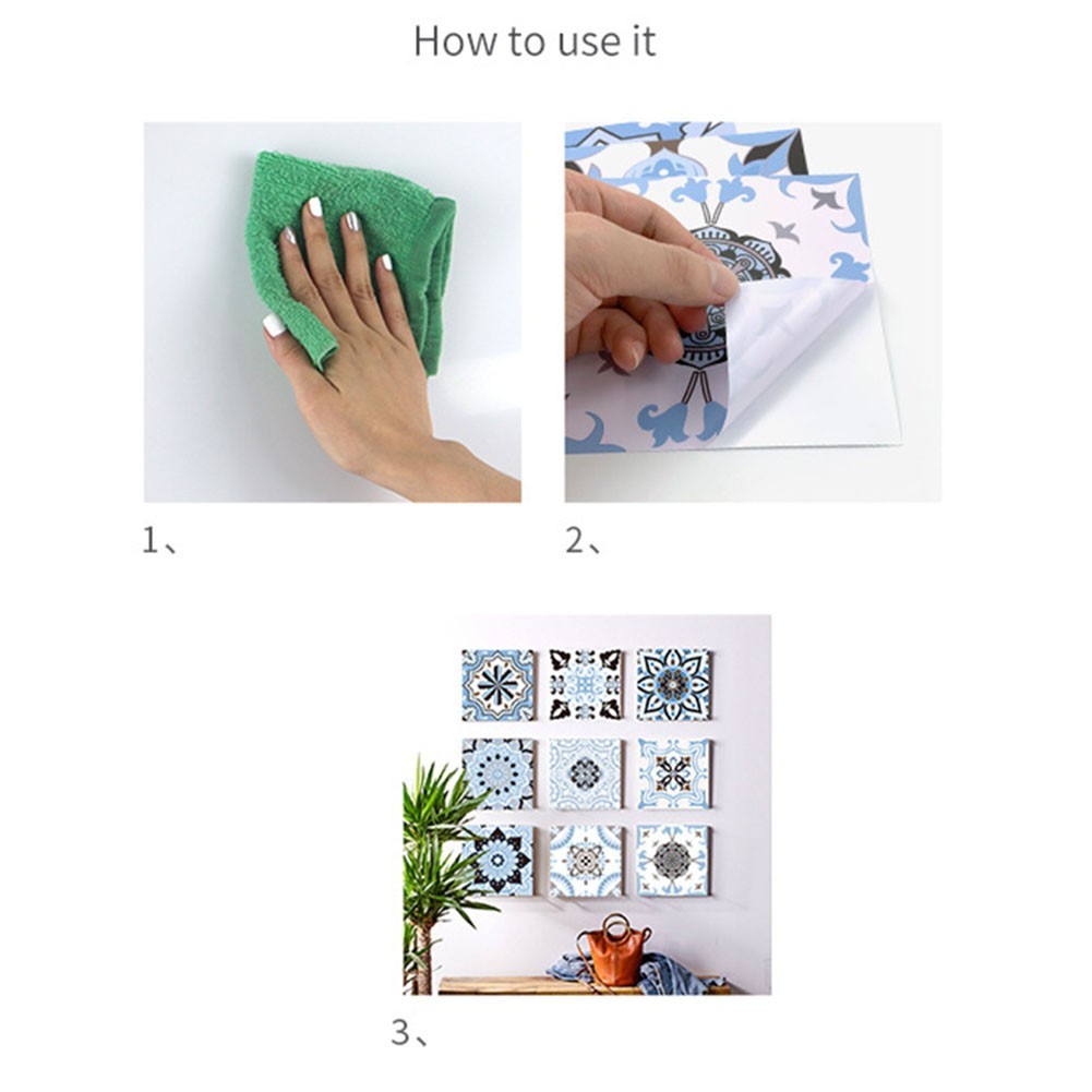 Oil Proof and Scratch Resistant for TILE Stickers for Kitchen and Bathroom Walls