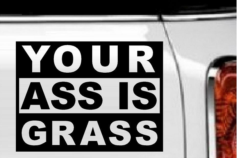 Your Ass Is Grass Vinyl Decal Home Décor 6″ x 8″